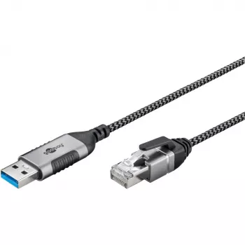Goobay Ethernet-kaabel USB-A 3.0 RJ45-le õhuke 2 m - ühendab ruuteri, modemi või (74395)