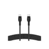 Kaabel BoostCharge USB-C/USB-C punutud silikoon 2 m, must