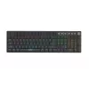 Klaviatuur IBOX AURORA K-6 — täissuuruses QWERTY, RF juhtmevaba + Bluetooth, RGB taustvalgustus, mehaanilised madala profiiliga klahvid, must