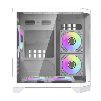 Darflash FT350 arvuti korpus + 5 aRGB ventilaatorit (valge)