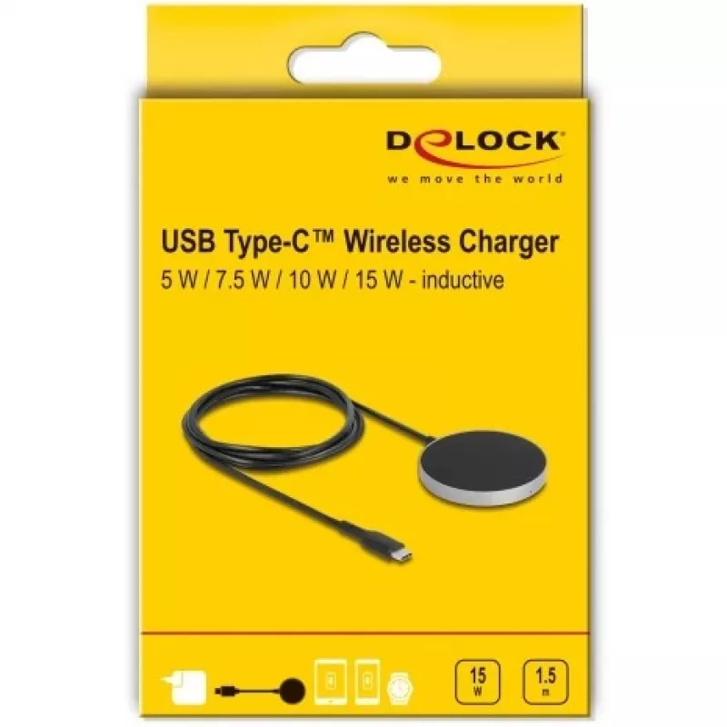 Juhtmeta laadija DeLOCK 66467 5 W 7,5 W 10 W 15 W induktiivlaadimispadi