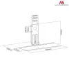 Maclean klaviatuurihoidik, monitori kinnituse lisaseade, VESA 75x75, 100x100, MC-756