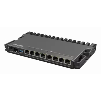 Juhtmega ruuter MikroTik RB5009UPR+S+IN — 8x RJ-45 PoE porti, 2,5GbE, SFP+ pesa, RouterOS