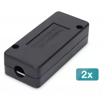 DIGITUS CAT 7 ühendusmoodul, 2 tk, Cat7, ABS-korpuses, must, 80×35×26 mm