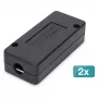 DIGITUS CAT 7 ühendusmoodul, 2 tk, Cat7, ABS-korpuses, must, 80×35×26 mm