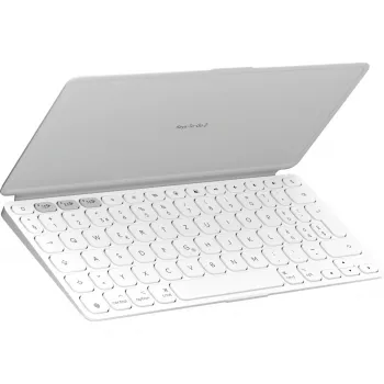 Logitech KEYS-TO-GO 2 klaviatuur, juhtmevaba integreeritud katteplaadiga, Bluetooth LE, DE-paigutus