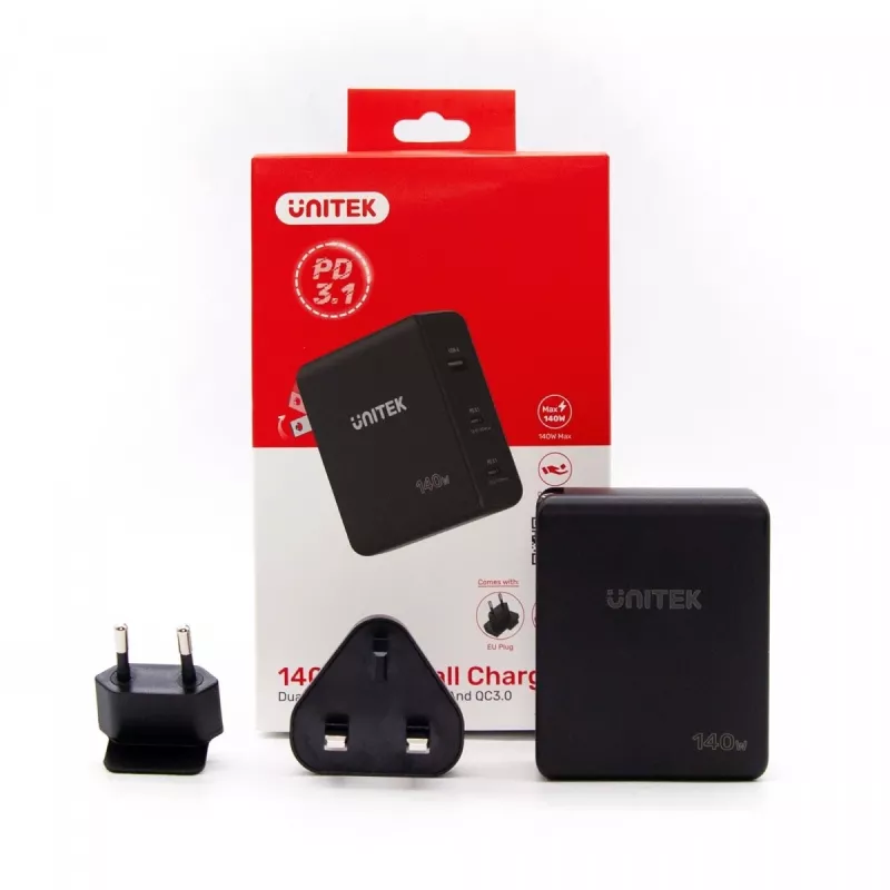 UNITEK P1115A mobiilseadme laadija Must
