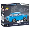 Ehituskomplekt Cobi Trabant 601 — 72 tükki, miniatuurne mudelauto konstruktsioonikomplekt