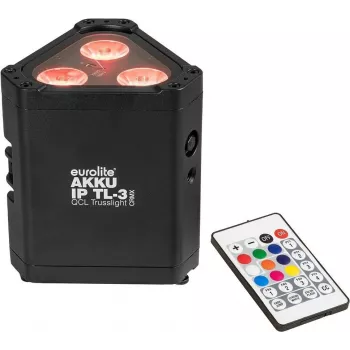 Akutoitel RGBW LED-parvalgusti EUROLITE AKKU IP TL-3 QCL laetava akuga, IP-reitinguga kaasaskantav valgusti