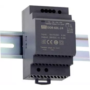 Toiteadapter MEAN WELL DDR-60L-12 60W Sisend 18-75V Väljund 12V