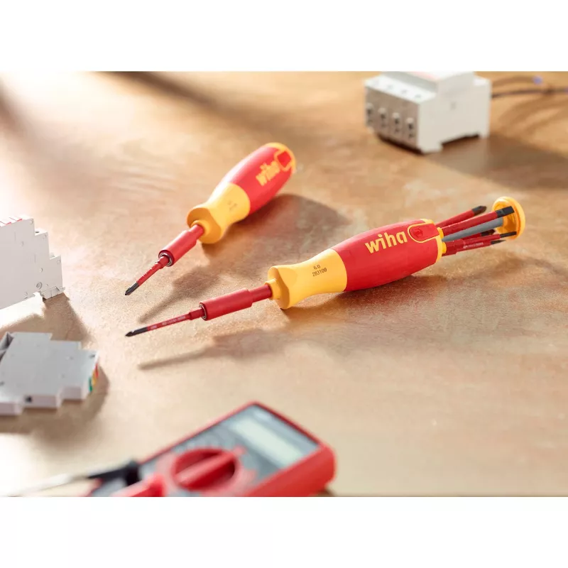 Kruvikeerajate komplekt wiha 41157 LiftUp electric, isoleeritud punane/kollane, 7 osa