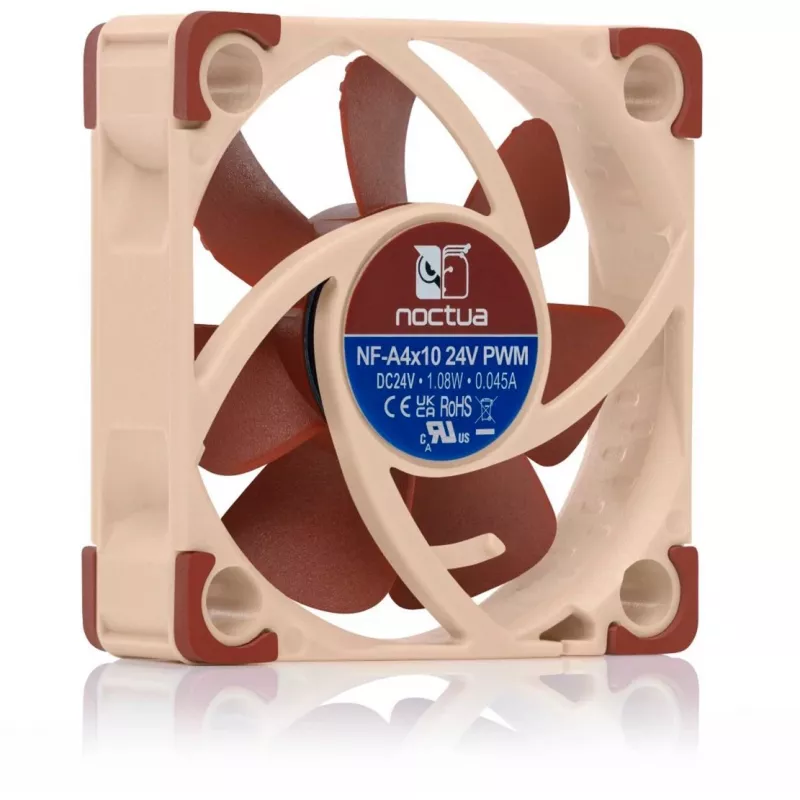 Ventilaator Noctua NF-A4X10 24V PWM 4 cm-Beež Pruun 5000 p/min 8,9 m³/h