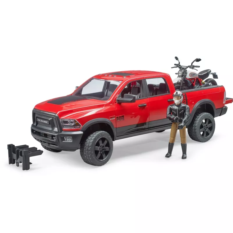 Dodge RAM 2500 Power Wagon koos haagise ja mootorrattaga Ducati 02502 BRUDER