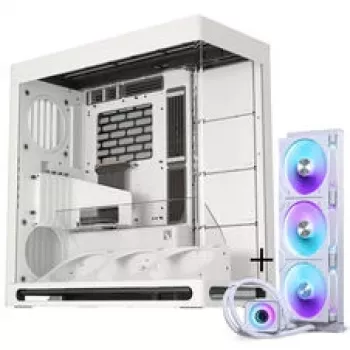HAVN HS 420 VGPU PC-korpus + PHANTEKS Glacier One 420D30 X2 DRGB AiO vedelikjahutus - 420 mm, valge