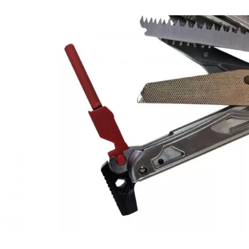 Multitool AZYMUT Giewon FS Fire Starter multiriist 19 tööriista, tulekivi, vile, vöötaskuga (H2038A)