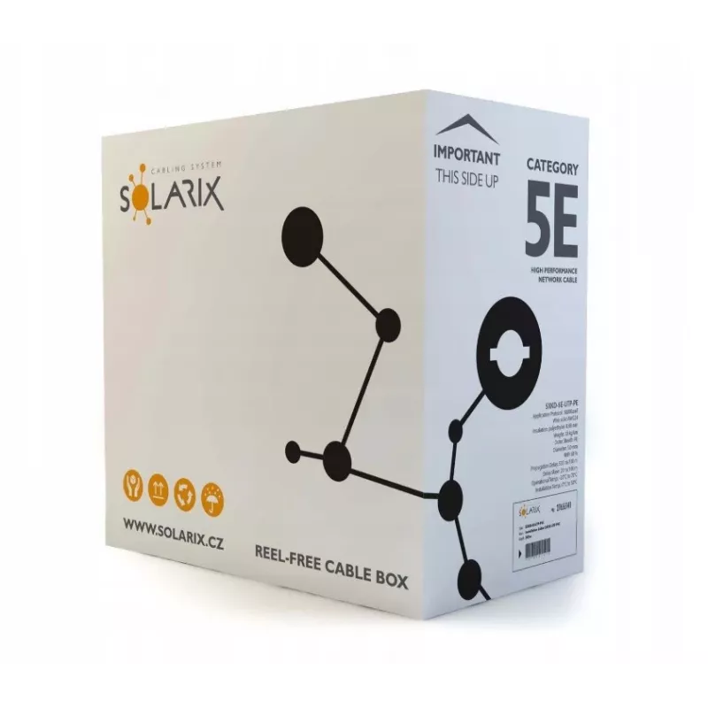 Võrgukaabel Solarix SXKD-5E-UTP-PE UTP CAT5E 305m Must