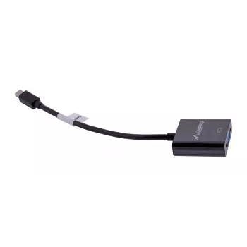 VGA (D-Sub) - Mini DisplayPort adapterkaabel LANBERG AD-0006-BK, 0,2 m, DisplayPort 1.2, 1920×1200@60Hz, emane miniDP, must