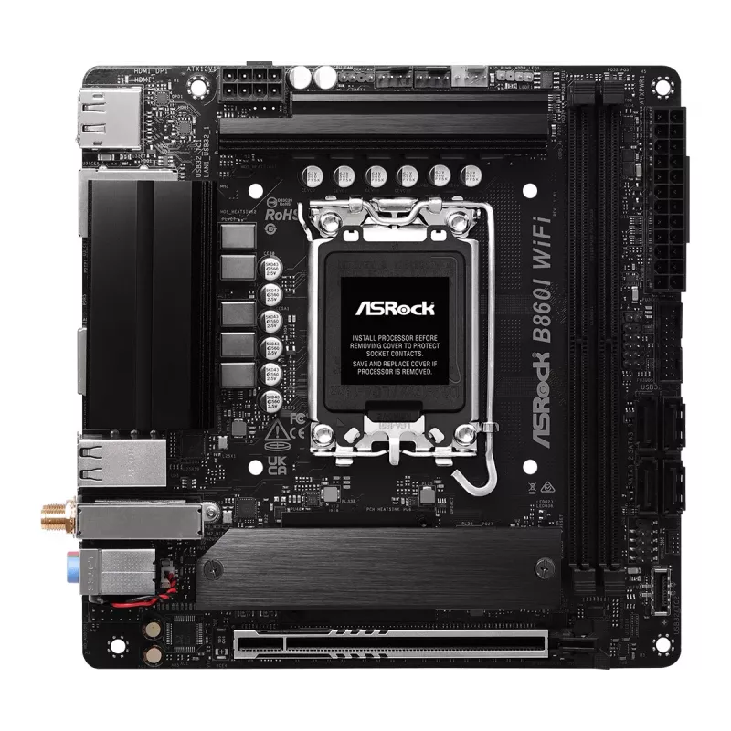 ASRock B860I WiFi Mini-ITX emaplaat