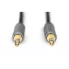 Digitus heliühenduskaabel 3,5 mm pesa 3,5 mm pesale 1,8 m must