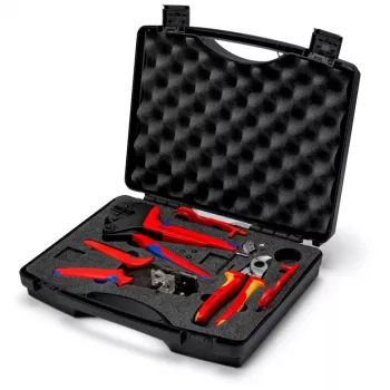 Kaablikrimpsaja komplekt Knipex 97 91 04 V01 Hall Oranž Punane 5 tk