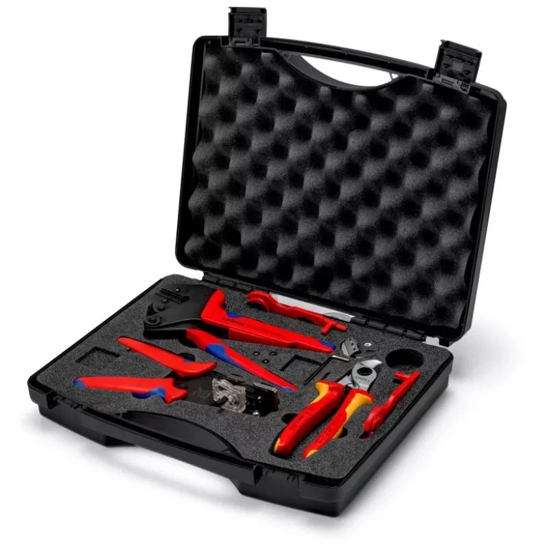Kaablikrimpsaja komplekt Knipex 97 91 04 V01 Hall Oranž Punane 5 tk