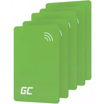 NFC-juurdepääsukaartide komplekt (5 tk) roheline Cell HabuDen EVGCAKNFC5 elektrisõiduki laadimisjaamale