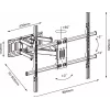 TV-kinnitus TB TB-854 kuni 100-tollistele teleritele, max 65 kg, VESA 800×600