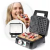 Vahvlimasin PROMIS WAP1600 — 2 portsjonit, ristkülikukujulised plaadid, 1200 W, mittenakkuv, termostaat, jahedana püsiv käepide, LED-indikaatorid