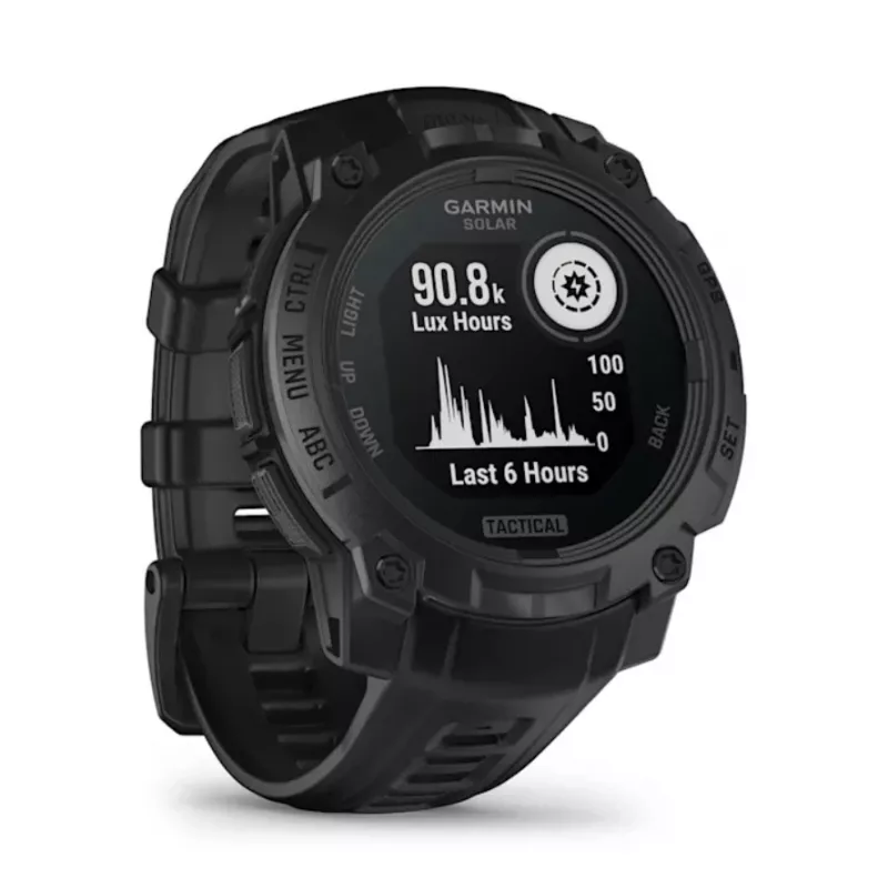 Nutikell GARMIN Instinct 3 45mm Solar Tactical Edition Must — 45mm, päikeseenergial laadimine, GPS, pulsikell