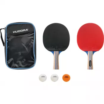Lauatennisekomplekt HUDORA Match 2 mängijale — kaasaskantav lauatennise- ja fitnessivarustus
