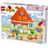 Ehitusmänguasi LEGO Bluey peremaja ja mälumänguga 10459 — 83 tk, 3 minifiguuri, vanus 3+