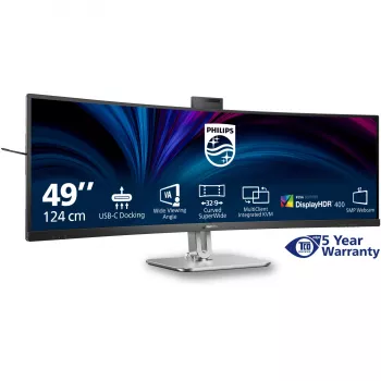 Philips 5000 seeria 49B2U5900CH/00 arvutimonitor 124 cm (48,8 tolli) 5120 x 1440 pikslit Dual QHD LCD must