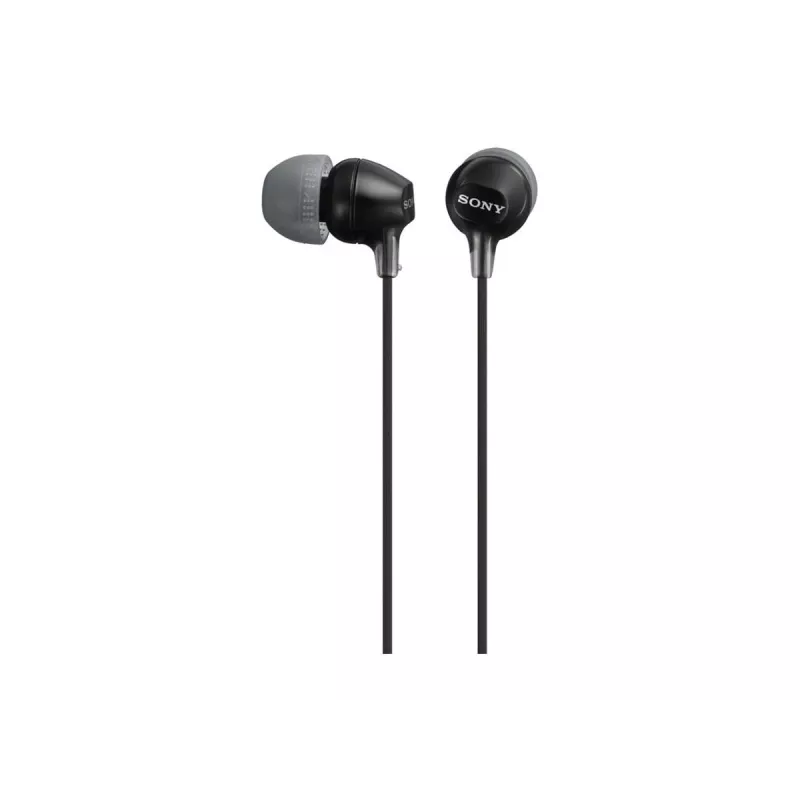 Sony MDR-EX15AP, juhtmega, 8 - 22000 Hz, kõned/muusika, 3 g, peakomplekt, must