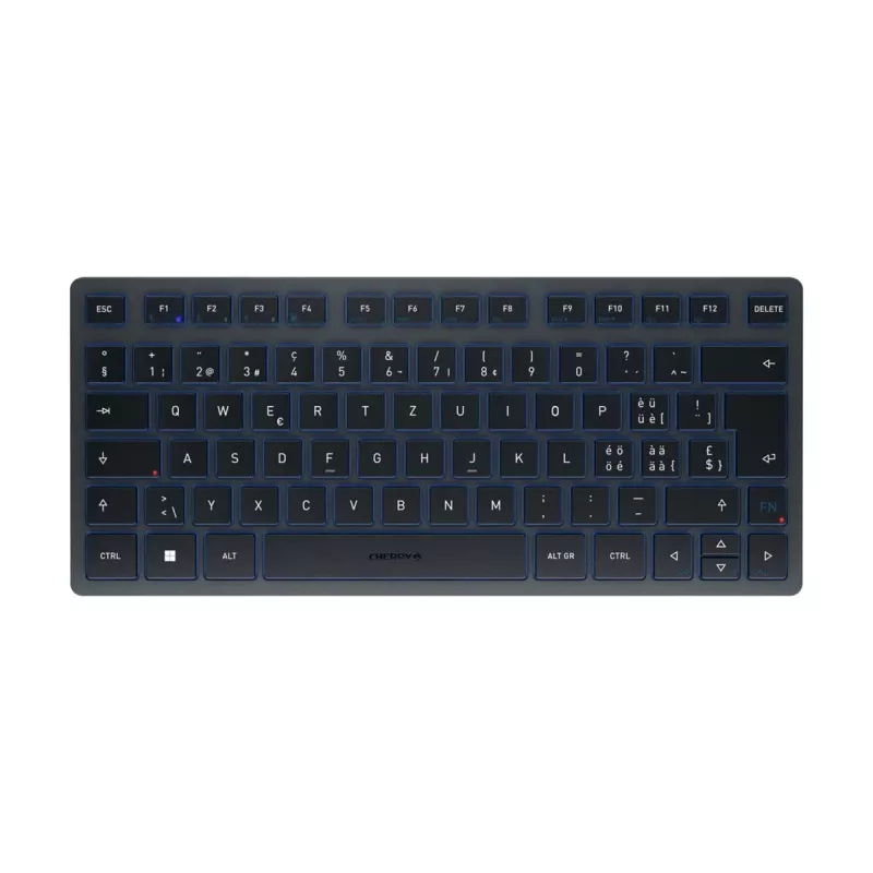 Bluetooth-klaviatuur CHERRY KW 7100 MINI BT QWERTZ Swiss sinine juhtmevaba