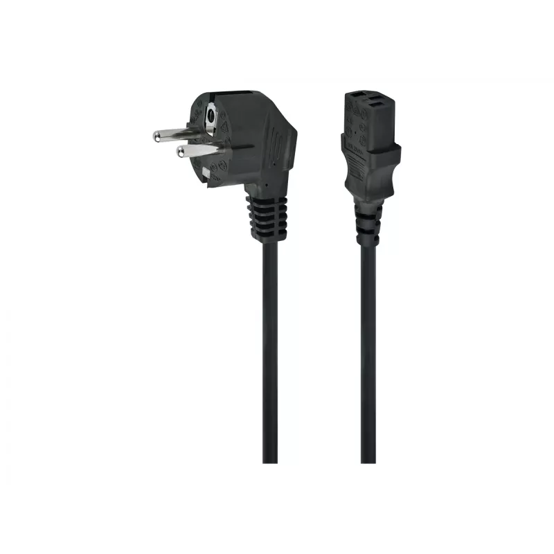 Gembird PC-186 toitekaabel must 1,8 m CEE7/4 C14 pistikuga