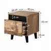 Öökapikeste komplekt cama meble NORD, 2 tk, 40×38×45 cm, tamm wotan/antratsiit, 1 sahtel, 16 mm raam