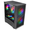 Arvutikorpus TACENS Mars Gaming MC-VORTEX Mini Tower Mini-ITX/Micro-ATX karastatud klaas must, 3x120mm, 27,3 cm GPU, 162 mm protsessori jahuti