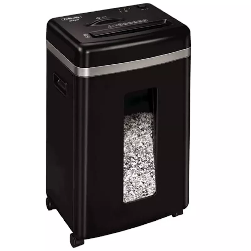 Paberipurustaja Fellowes Powershred 450M Micro-cut, 9-leheline mahutavus, 2 x 12 mm, 22 l prügikast, must