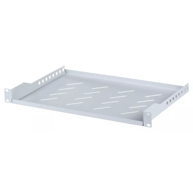 Rack shelf LANBERG AK-1004-S — 1U 19 inch hall, 483 mm width, 300 mm depth, 25 kg capacity