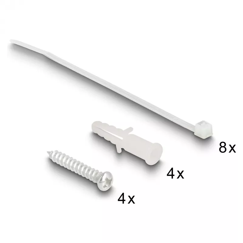 Jaotuskarp DeLOCK 66235 4 porti must metall