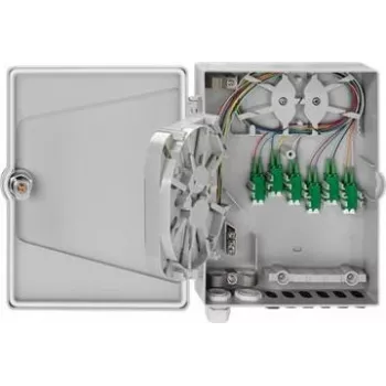 Pindpaigaldusega jaotuskarp Rutenbeck APL 12×LC-D OS2 APC, helehall RAL 7035