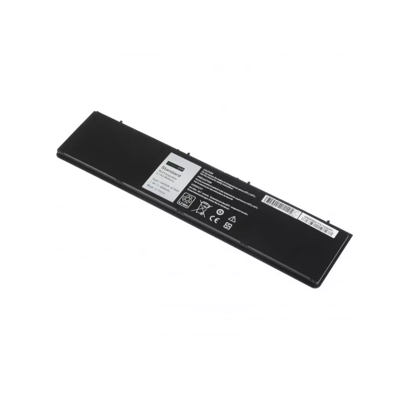 Aku roheline Cell DE93 DELL Latitude E7440 jaoks, Li‑Ion 7,4V 4500mAh, 4 elementi, must