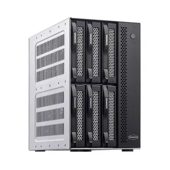 TerraMaster D6-320 kettamassiiv Lauaarvuti Must 6 draivi HDD SSD