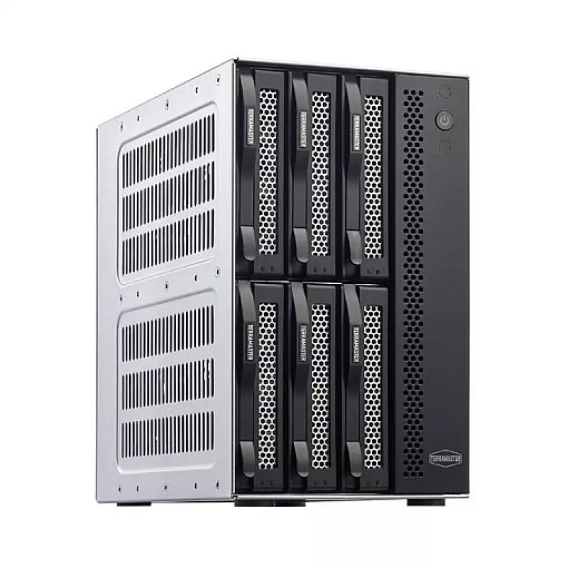 TerraMaster D6-320 kettamassiiv Lauaarvuti Must 6 draivi HDD SSD