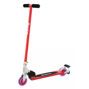 Klassikaline tõukeratas Razor S Spark Sport — terasraam, kokkupandav, 2 ratast, jalgpidur, alates 8. eluaastast, max koormus 100 kg, must/punane