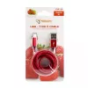 Sbox USB->Type-C M/M 1,5m CTYPE-1,5R Maasikapunane
