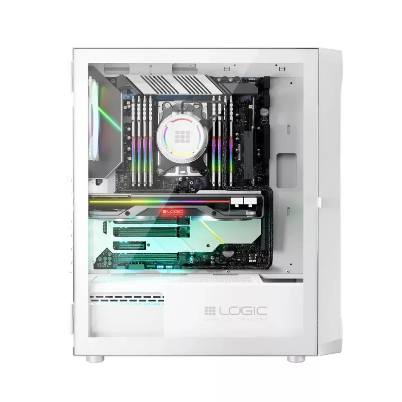 Logic PORTOS ARGB MINIDI USB 3.0 korpus valge