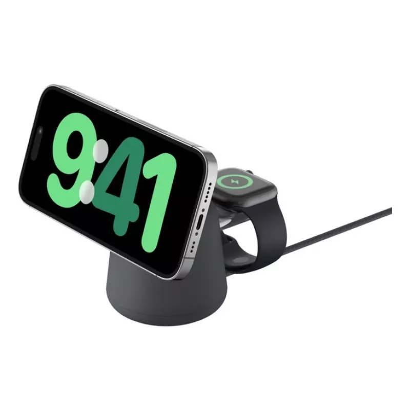 Juhtmeta laadija Belkin WIZ027VFH36 2-ühes magnetiline Qi2 15W iPhone'ile ja Apple Watchile