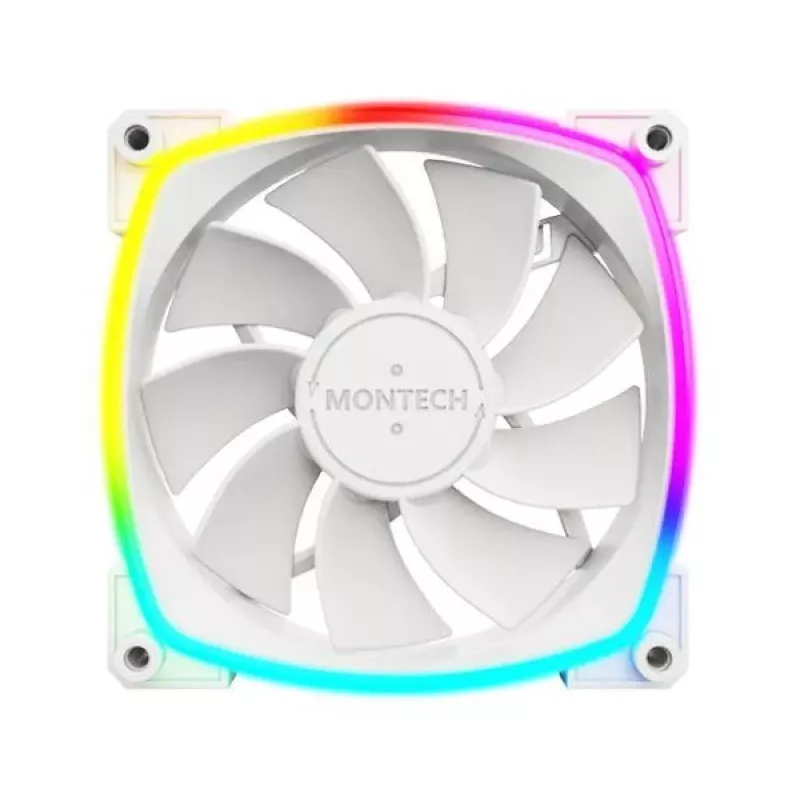 Montech RX120 PWM arvutikorpuse ventilaator 12 cm valge 3 tk