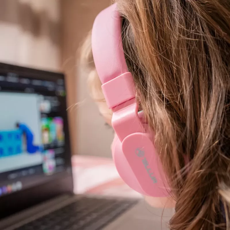 Kõrvaklapid Tellur Buddy Bluetooth üle-kõrva roosad